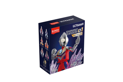 Blokees Figures - Ultraman (Luminous Eyes & Chest) 71205 - Shining Version 01 - Giant Of Light - 6 In 1 Blind Box Display