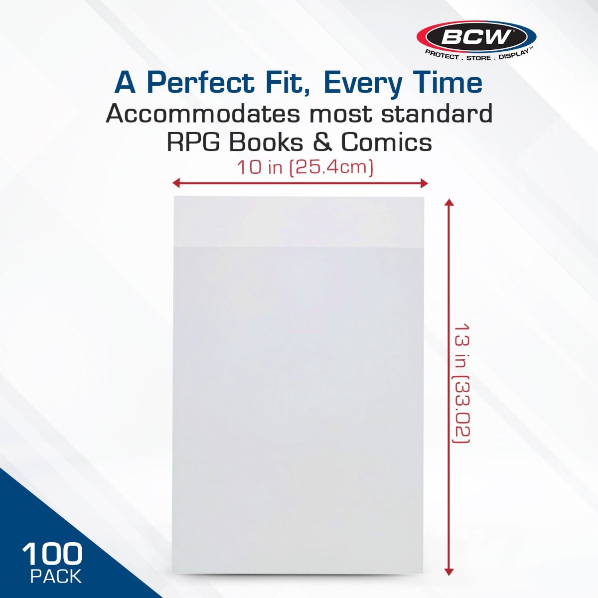 BCW - Book Bags 100-Pieces 10 inch x 13 inch Size - Good Games