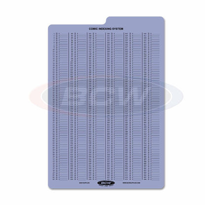 Single clear comic book indexing divider showing size