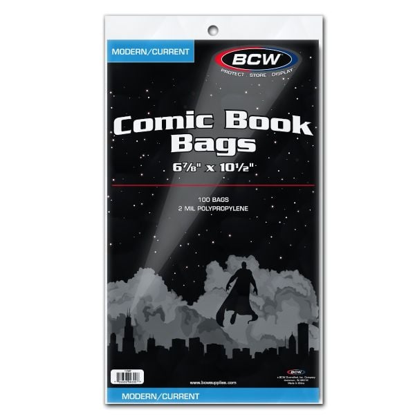 BCW Comic Book Bags Current Comics (6 7/8 x 10 1/2) (100 bags per pack) - Good Games