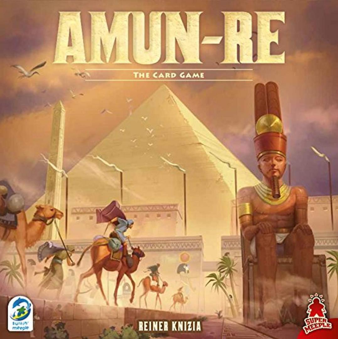 Egyptian pyramid, large pharaoh statue, and people on camels in a desert