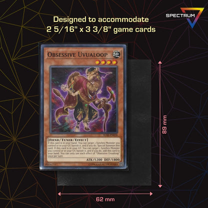 BCW - Elite2 Small Deck Guard Card Sleeves 60-Pieces 62 mm x 82 mm Size - Black - Good Games