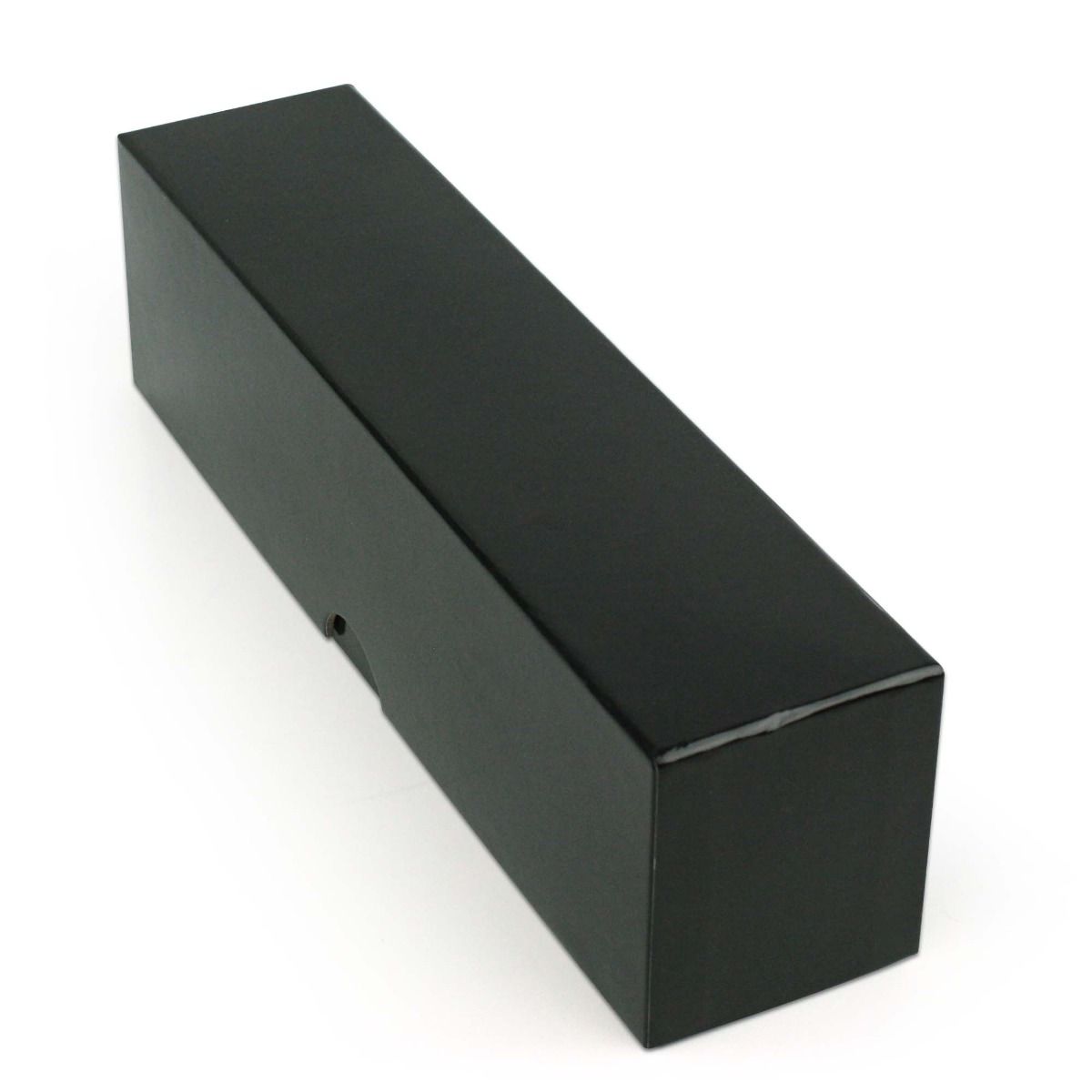 Angled open view of the slotted coin display slab box showing the interior