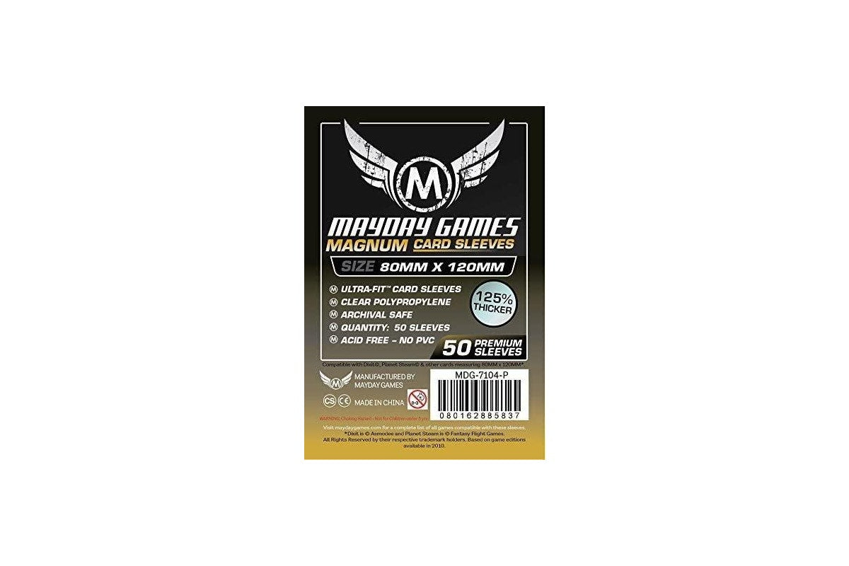 Mayday - Magnum Gold Black Backed Sleeves 80mm x 120mm (50)
