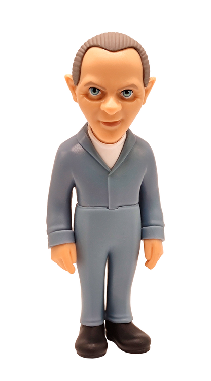 Side view of Minix Hannibal Lecter in straightjacket and mask