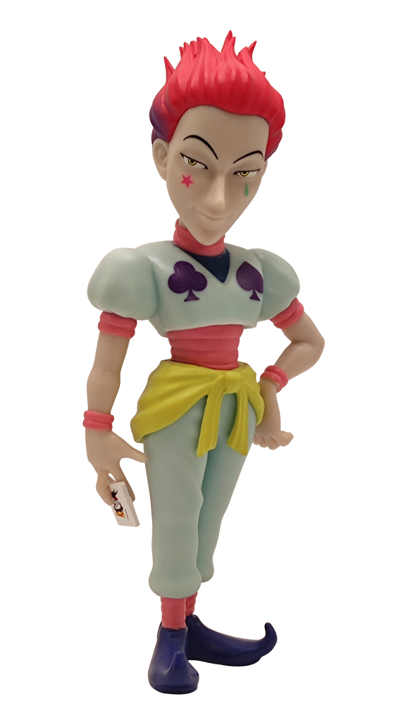 Side profile of Hisoka Morow Minix figure showing character details