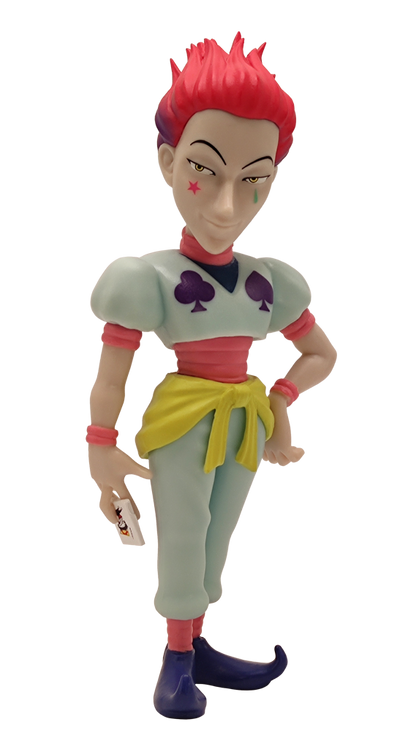 Side profile of Hisoka Morow Minix figure showing character details