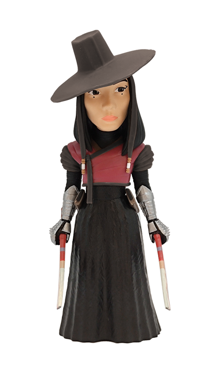 MINIX Rebel Moon Nemesis 112 figure of a woman in a hat holding weapons