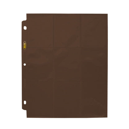 BCW - Pro Pages Side Loading 9 Pocket Pages 10-Pieces - Brown - Good Games