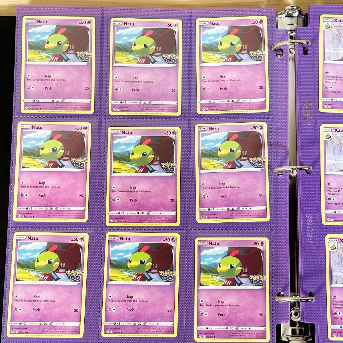 Full view of BCW Pro18s PUR nine-pocket card storage page