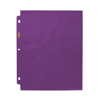 Single BCW Pro18s PUR nine-pocket card storage page displayed flat