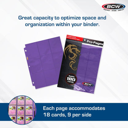 Front side of BCW Pro18s PUR product info sheet with specifications