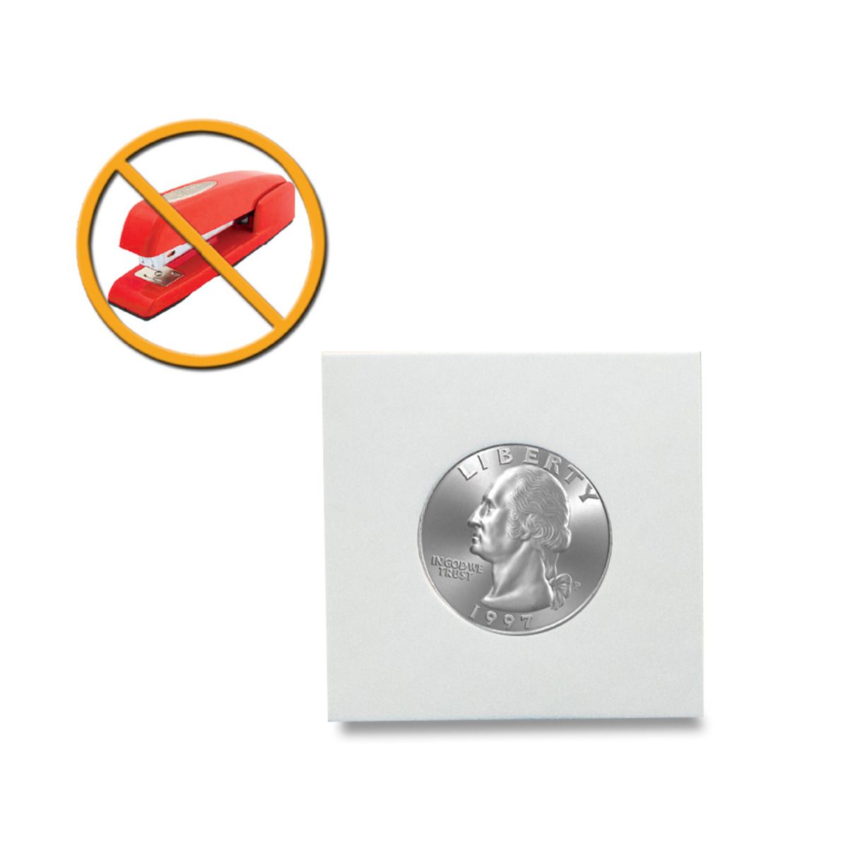 BCW Peel n Seal adhesive quarter coin flips pack