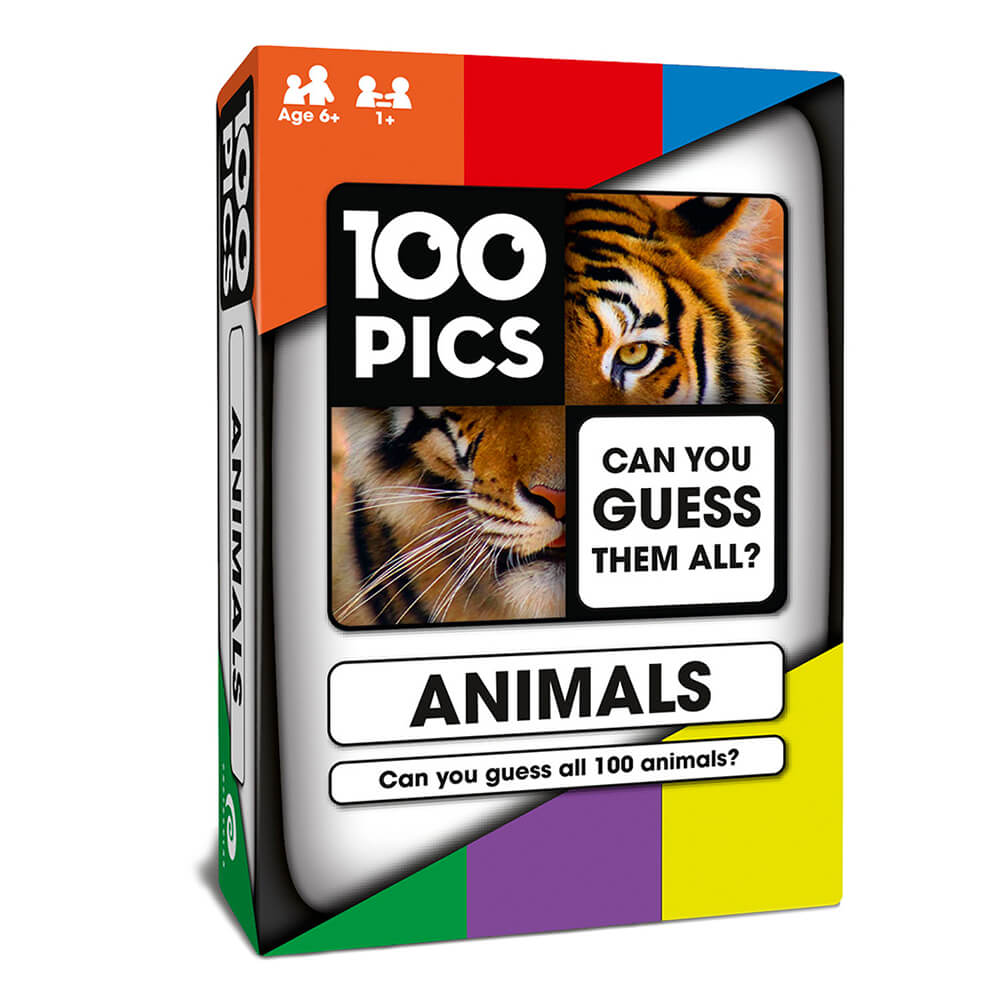 100 Pics Animals quiz card game packaging