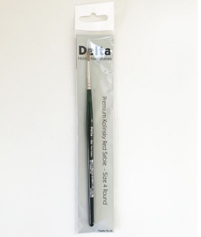 Delta Kolinsky Red Sable Size 9 Round Brush - Good Games