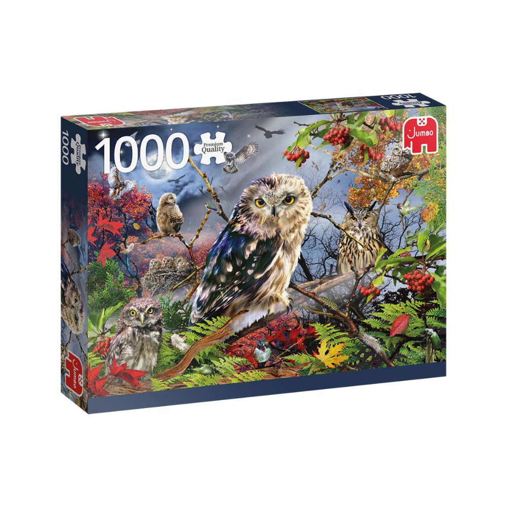 Jumbo Owls In The Moonlight 1000 Piece Jigsaw - Good Games