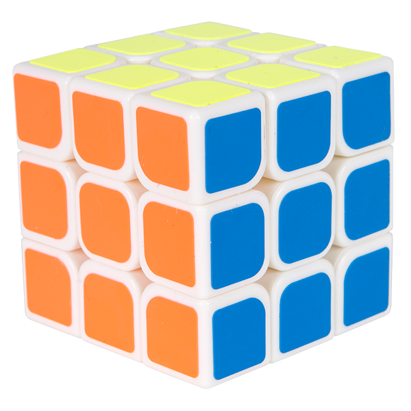 Duncan 3 x 3 Quick Cube with solved yellow orange and blue faces