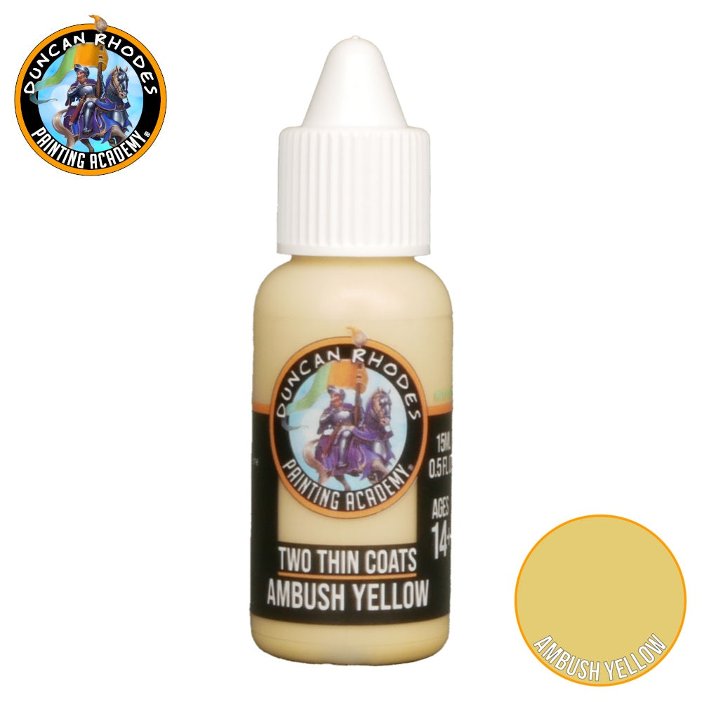 Two Thin Coats Acrylic Paint 15ml - Ambush Yellow - Good Games