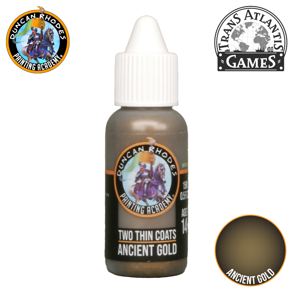 Two Thin Coats Acrylic Paint 15ml - Ancient Gold - Good Games