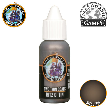 Duncan Rhodes 'Bitz O' Tin' metallic brown paint in a dropper bottle