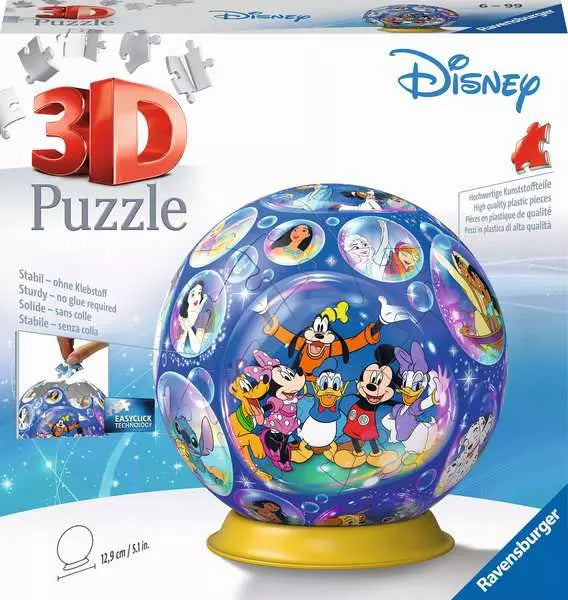 Ravensburger - 3D Puzzleball Disney Characters 72 Piece Jigsaw - Good Games