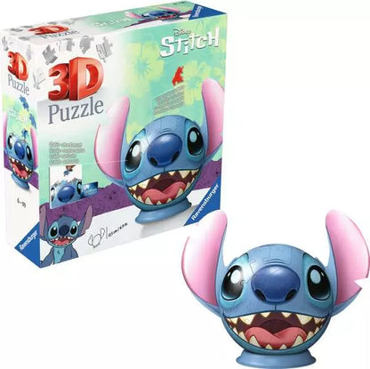 Ravensburger - 3D Puzzleball Stitch With Ears 72 Piece Jigsaw - Good Games
