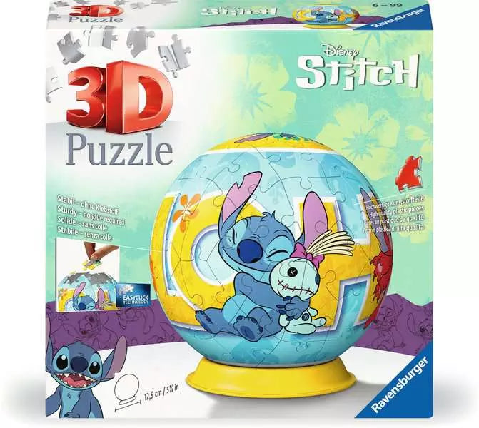 Ravensburger - 3D Puzzleball Stitch 72 Piece Jigsaw - Good Games