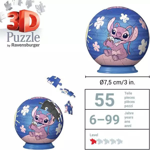 Ravensburger - 3D Stitch puzzle 54 Piece Puzzle - Disney Angel - Good Games