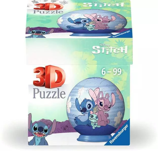 Ravensburger - 3D Stitch puzzle 54 Piece Puzzle - Disney Stitch, Angel and Scrump - Good Games