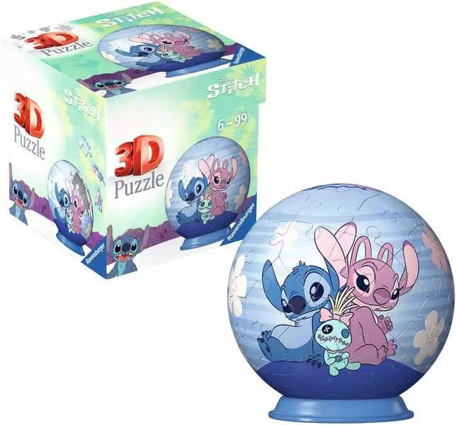 Ravensburger - 3D Stitch puzzle 54 Piece Puzzle - Disney Stitch, Angel and Scrump - Good Games