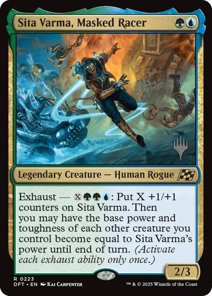 Sita Varma Masked Racer 223 (Promo Pack: Aetherdrift)  - Foil
