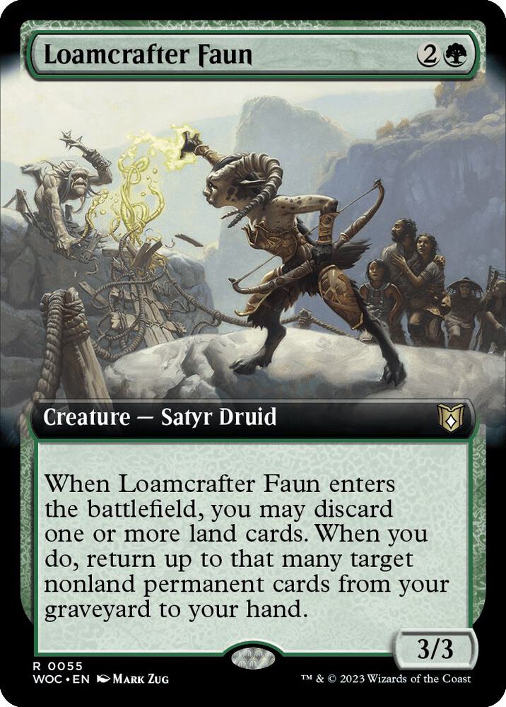 Loamcrafter Faun 55 (Commander: Wilds of Eldraine)  - Extended Art