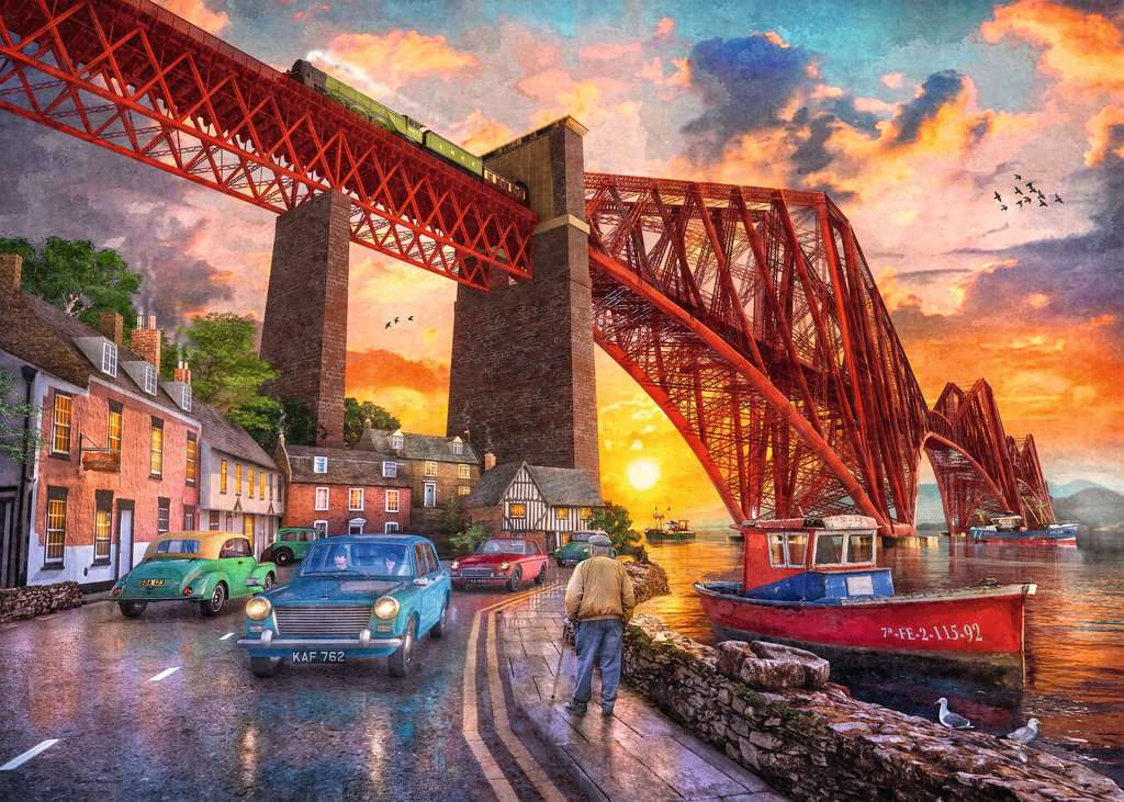 Ravensburger - Forth Bridge At Sunset 1000 Piece Jigsaw - New Version - Good Games