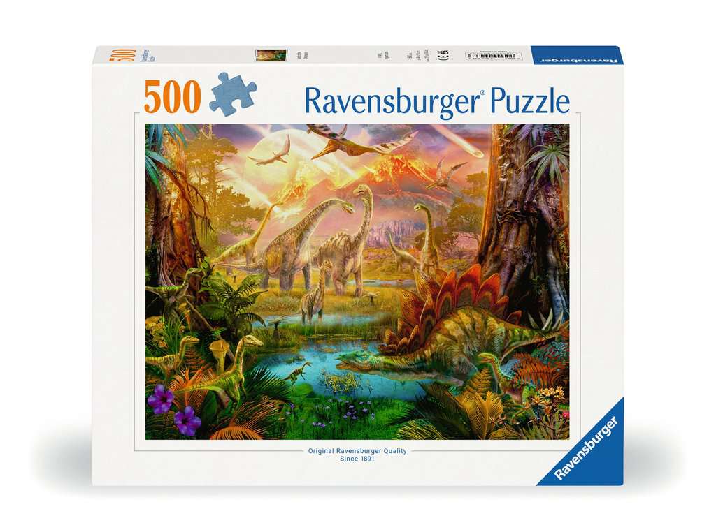 Ravensburger - Land Of The Dinosaurs Puzzle 500 Piece Jigsaw - New Version - New Version - Good Games