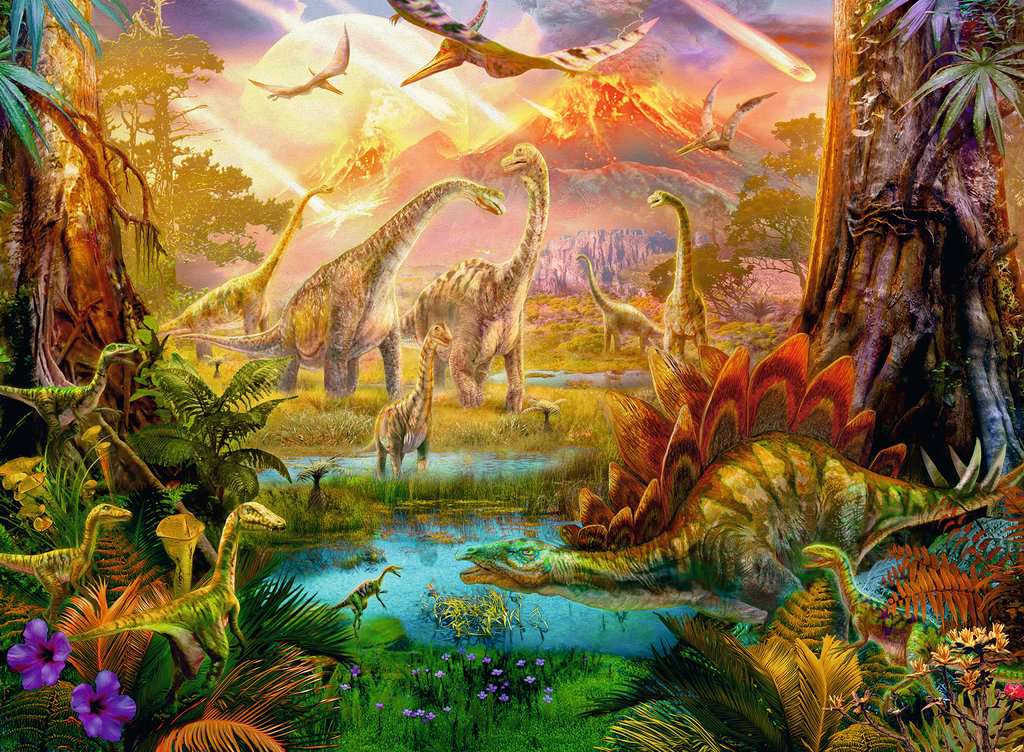 Ravensburger - Land Of The Dinosaurs Puzzle 500 Piece Jigsaw - New Version - New Version - Good Games