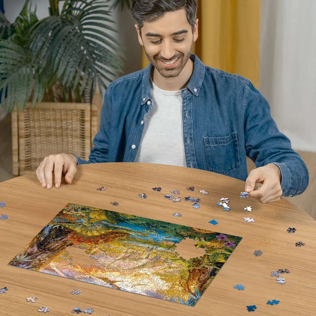 Ravensburger - Land Of The Dinosaurs Puzzle 500 Piece Jigsaw - New Version - New Version - Good Games