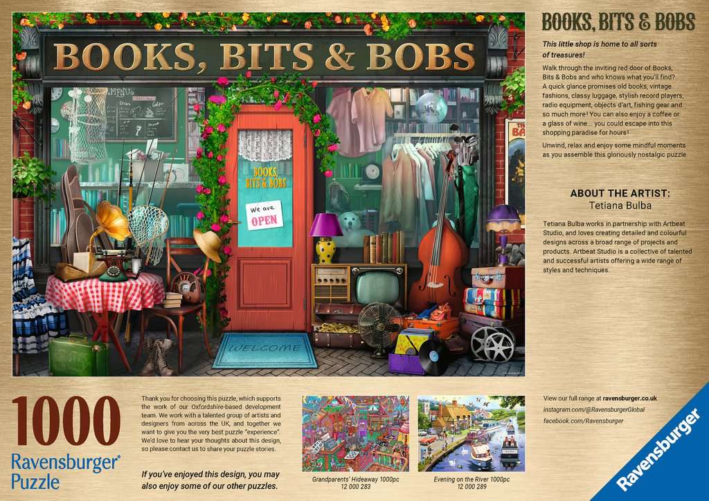 Ravensburger - Books Bits And Bobs 1000 Piece Jigsaw - New Version - Good Games