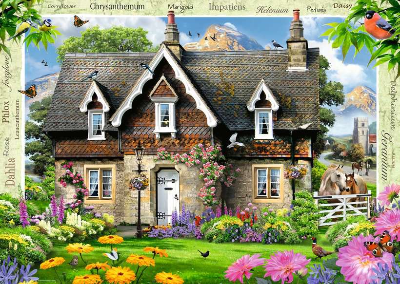 Ravensburger - Hillside Cottage - 1000 piece jigsaw New Version - Good Games