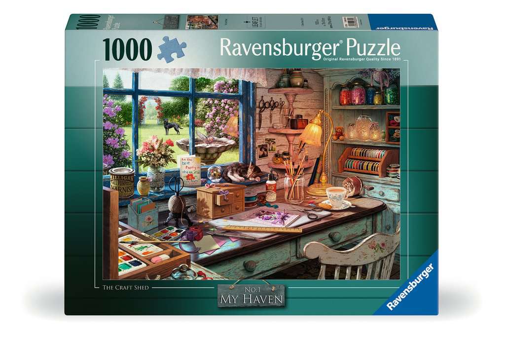 Ravensburger - My Haven No1 The Craft Shed - 1000 piece jigsaw New Version - Good Games