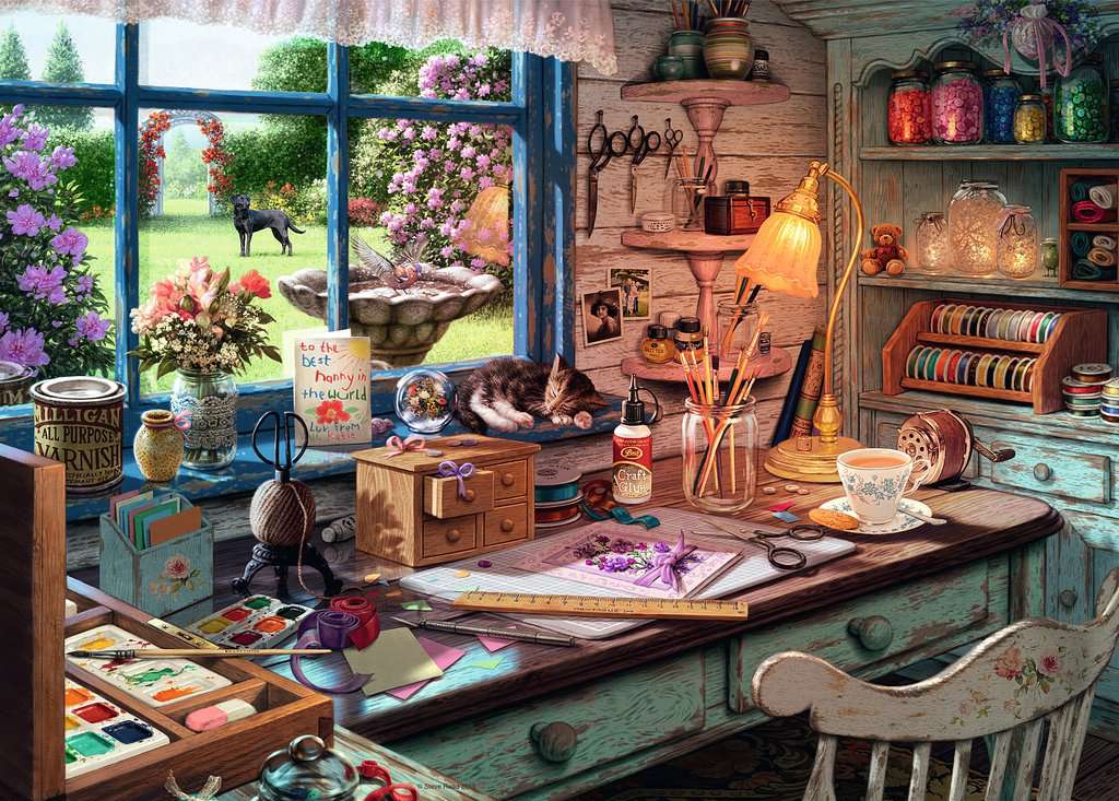 Ravensburger - My Haven No1 The Craft Shed - 1000 piece jigsaw New Version - Good Games