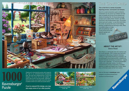 Ravensburger - My Haven No1 The Craft Shed - 1000 piece jigsaw New Version - Good Games