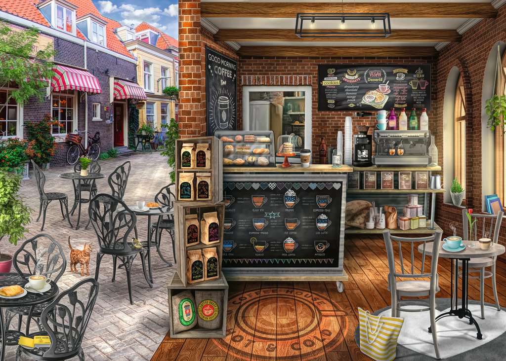 Ravensburger - Quaint Cafe - 1000 piece jigsaw - Good Games