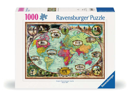 Ravensburger - Around the World by Bike Puzzle 1000 Piece Jigsaw - Good Games