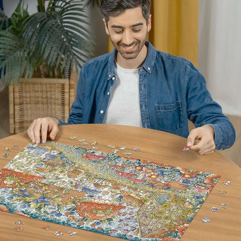 Ravensburger - Floral Mushroom Houses - 1000 piece jigsaw - Good Games