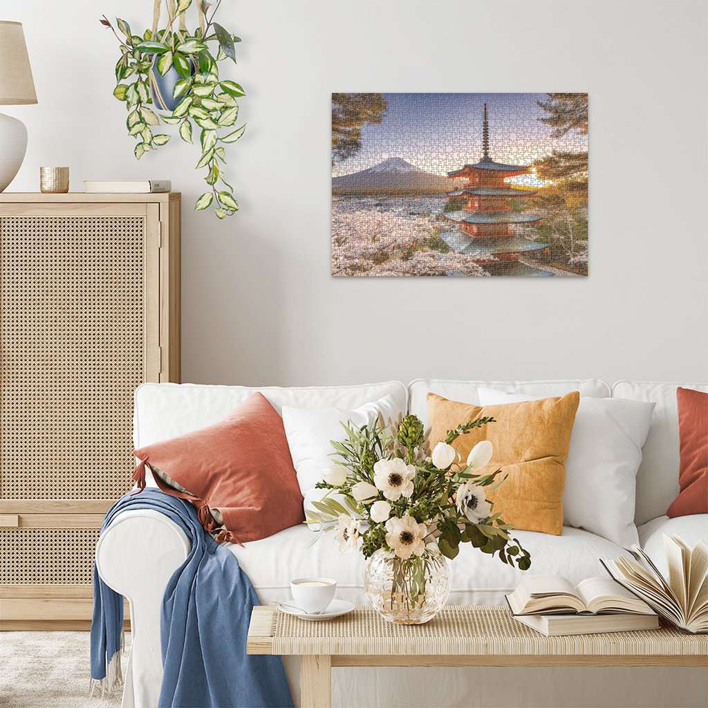 Ravensburger - Mount Fiji Cherry Blossom - 1000 piece jigsaw New Version - Good Games