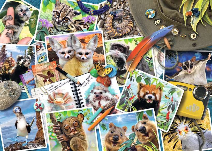 Ravensburger - A Travelers Animal Journal 1000 Piece Jigsaw - New Version - Good Games