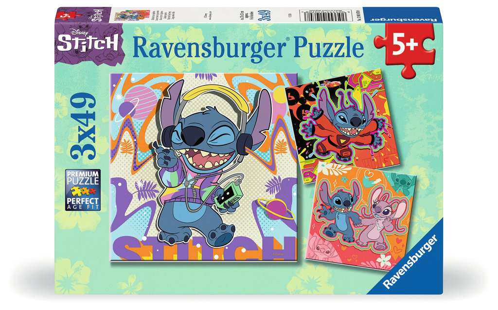 Ravensburger - Disney Stitch 3x49 Piece Jigsaw - Good Games