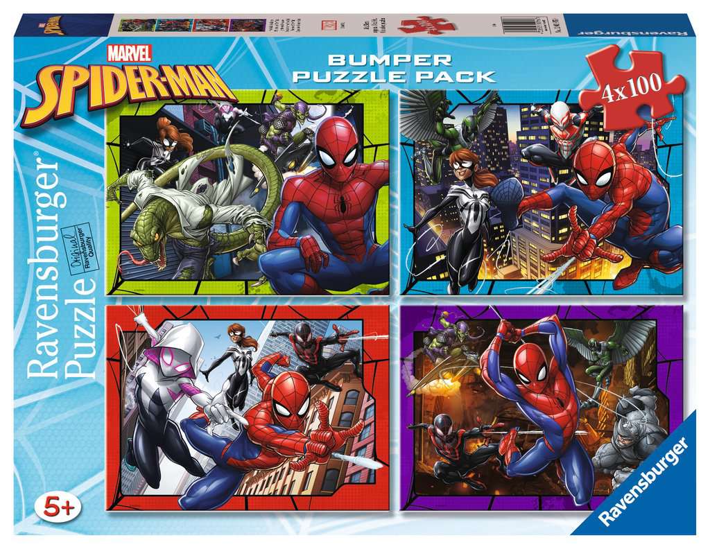 Ravensburger - Spider-Man Bumper Pack 4x100 Piece Jigsaw - Good Games