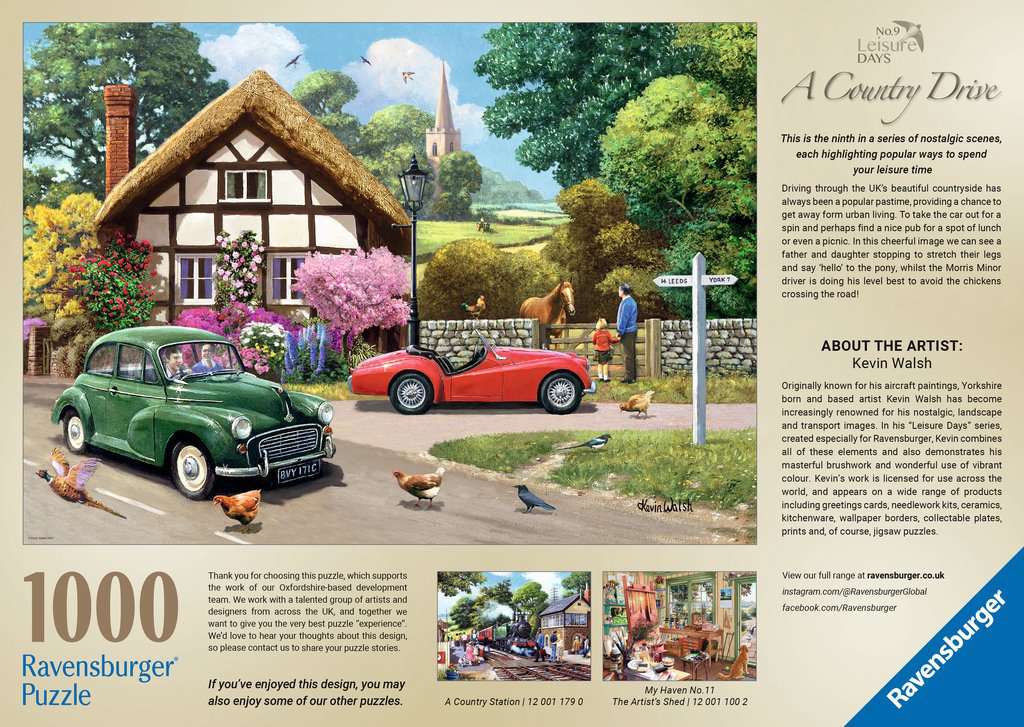 Ravensburger - Leisure Days no. 9, A Country Drive 1000 piece Jigsaw - Good Games