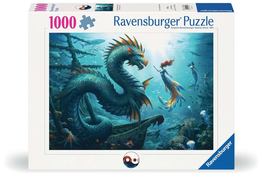 Ravensburger - Enchanted Depths: Dragon, Mermaid and Turtles 1000 Piece Jigsaw - Good Games